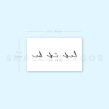 Handwritten Font Let It Be Temporary Tattoo (Set of 3)