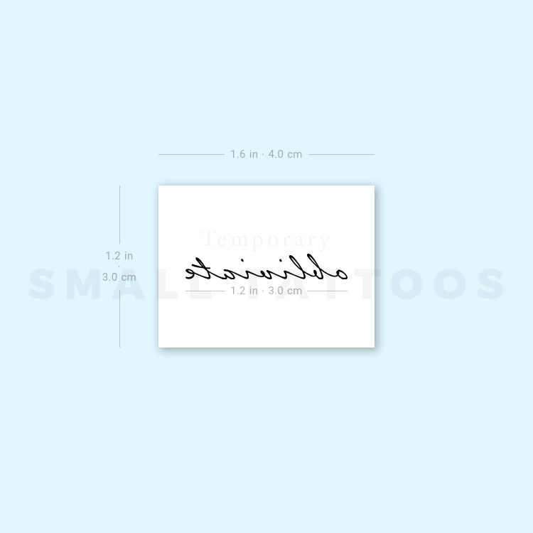 Obliviate Temporary Tattoo (Set of 3)