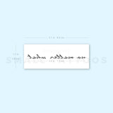 No Matter What Temporary Tattoo (Set of 3)