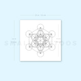 Metatron's Cube Temporary Tattoo (Set of 3)
