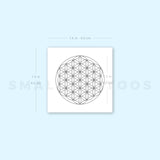 Fine Line Flower of Life Temporary Tattoo (Set of 3)