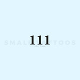 111 Angel Number Temporary Tattoo (Set of 3)