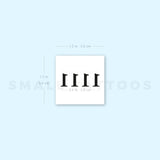 1111 Angel Number Temporary Tattoo (Set of 3)