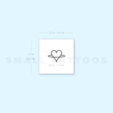 Saturn Heart Temporary Tattoo (Set of 3)