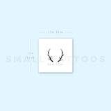 Minimalist Antlers Temporary Tattoo (Set of 3)