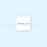 Small 'Breathe' Temporary Tattoo (Set of 3)
