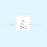 Meditation Unalome Temporary Tattoo (Set of 3)