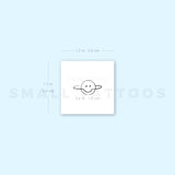 Smiley Saturn Temporary Tattoo (Set of 3)