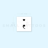 Love Semicolon Temporary Tattoo (Set of 3)