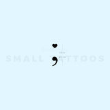 Love Semicolon Temporary Tattoo (Set of 3)