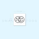 Happy And Sad Face Temporary Tattoo (Set of 3)