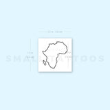 Africa Map Temporary Tattoo (Set of 3)
