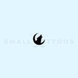 Wolf and Moon Temporary Tattoo (Set of 3)