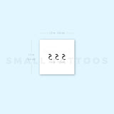 Small 555 Angel Number Temporary Tattoo (Set of 3)