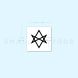 Unicursal Hexagram Temporary Tattoo (Set of 3)