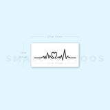 Love Heartbeat Temporary Tattoo (Set of 3)