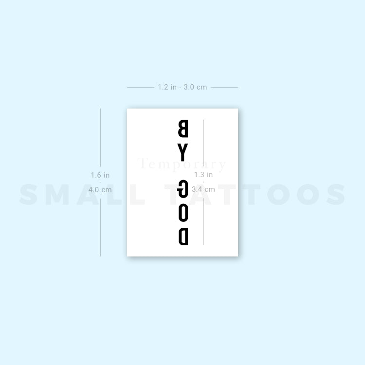 By God Temporary Tattoo (Set of 3)