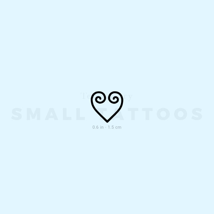Sankofa Heart Temporary Tattoo (Set of 3)