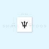 Small Trident Temporary Tattoo (Set of 3)