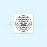 Sri Yantra Temporary Tattoo (Set of 3)