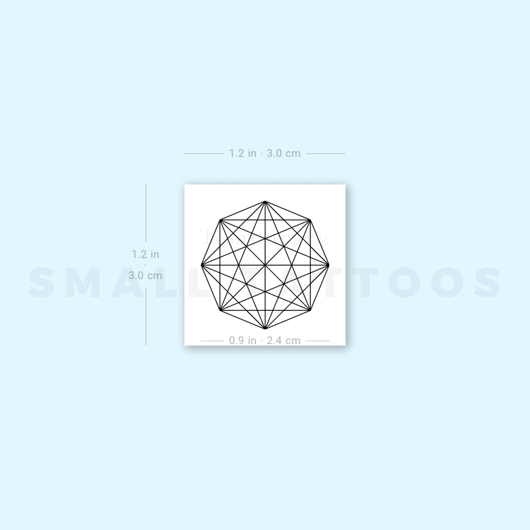 Octagon Matrix Temporary Tattoo (Set of 3)