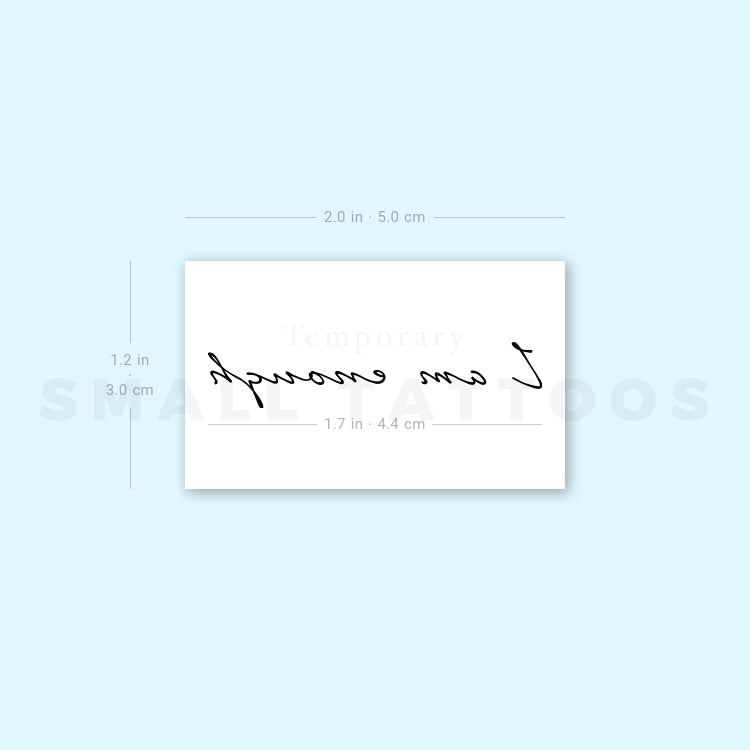 I Am Enough Temporary Tattoo (Set of 3)