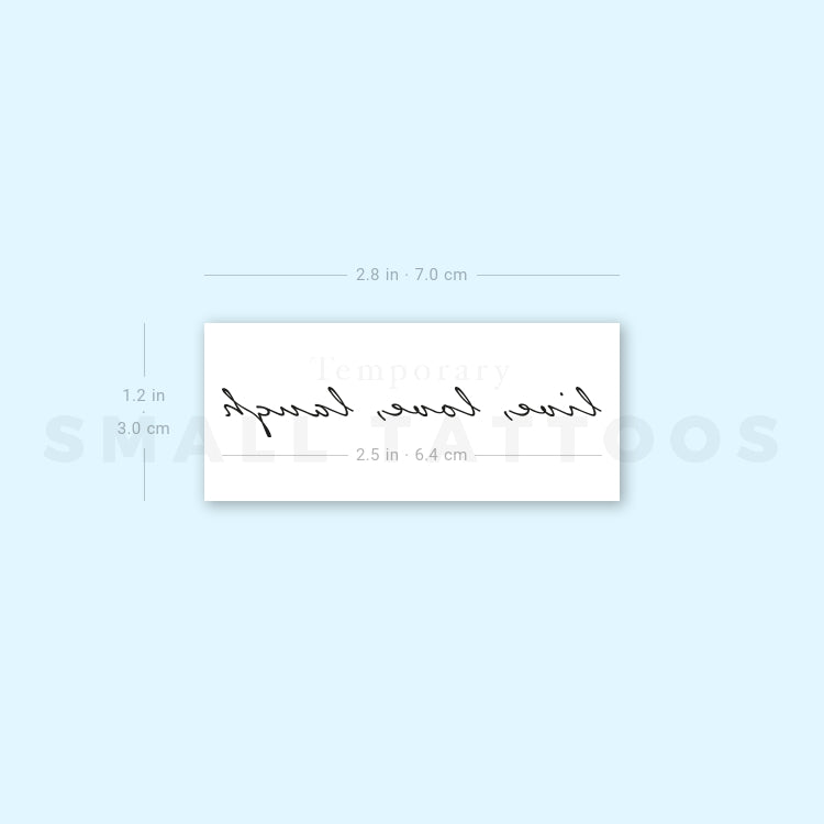 Live, Love, Laugh Temporary Tattoo (Set of 3)