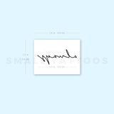 Handwritten Font Always Temporary Tattoo (Set of 3)