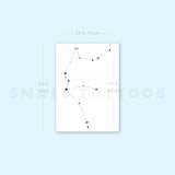 Minimalist Aquarius Constellation Temporary Tattoo by Puntuak (Set of 3)