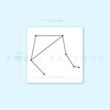 Libra Constellation Temporary Tattoo (Set of 3)
