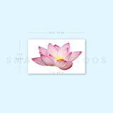 Realistic Pink Lotus Temporary Tattoo (Set of 3)