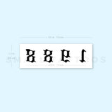 Rihanna's 1988 Birth Year Temporary Tattoo (Set of 3)