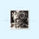 Bust of Neptune Temporary Tattoo (Set of 3)