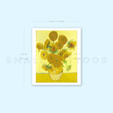 Van Gogh's Sunflower Temporary Tattoo (Set of 3)