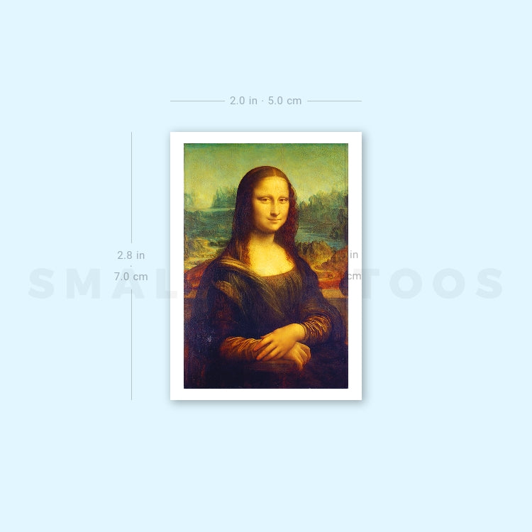 Tatuaje temporal de la Mona Lisa (juego de 3)