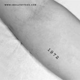 1972 Birth Year Temporary Tattoo (Set of 3)