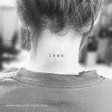 1990 Birth Year Temporary Tattoo (Set of 3)