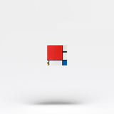 Mondrian's Composition II Temporary Tattoo (Set of 3)