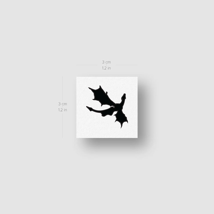 Black Dragon Temporary Tattoo (Set of 3)