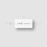 Handwritten Font Amor Fati Temporary Tattoo (Set of 3)