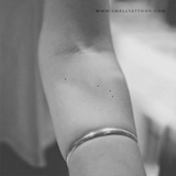 Minimalist Aries Constellation Temporary Tattoo (Set of 3)