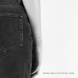 B Lowercase Typewriter Letter Temporary Tattoo (Set of 3)