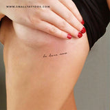 Handwritten Font Be Here Now Temporary Tattoo (Set of 3)