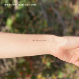 Small Be Here Now Temporary Tattoo (Set of 3)