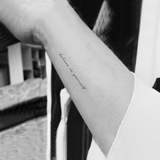 Believe in yourself temporary tattoo