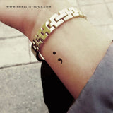 Semicolon Temporary Tattoo (Set of 3)