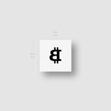 Bitcoin Symbol Temporary Tattoo (Set of 3)