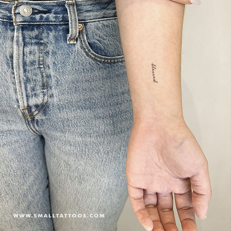 'Blessed' Temporary Tattoo (Set of 3)