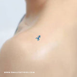 Blue Betta Fish Temporary Tattoo by Zihee (Set of 3)