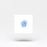 Blue Rose Head Temporary Tattoo by Mini Lau (Set of 3)